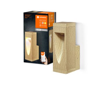 Lámparas Ledvance WIF Iluminación exterior LED Color madera, 1 luz, Cambia de color