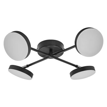 Lámparas Ledvance DECOR Plafones y apliques / Lámparas de techo y pared LED Negro, 4 luces