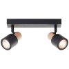 Lámparas Brilliant Pini Spot techo Negro, 2 luces