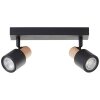 Lámparas Brilliant Pini Spot techo Negro, 2 luces