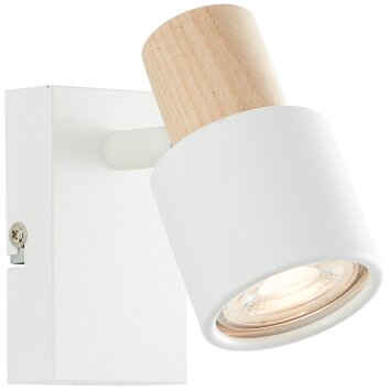 Lámparas Brilliant Pini focos de pared Blanca, 1 luz