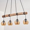 Koyoto Lámparas suspendidas, Luminarias esféricas, Lámparas colgantes Crudo, Negro, 4 luces