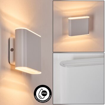 Paranhas Aplique de exterior, Lámpara de baño, Lámpara Up & Down, Apliques Blanca, 1 luz