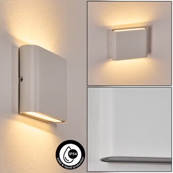 Gamas Aplique de exterior, Lámpara de baño, Lámpara Up & Down, Apliques Blanca, 1 luz