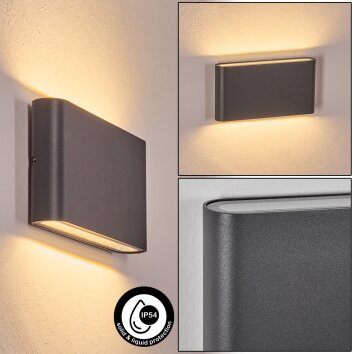 Gamas Aplique de exterior, Lámpara de baño, Lámpara Up & Down, Apliques Antracita, 1 luz