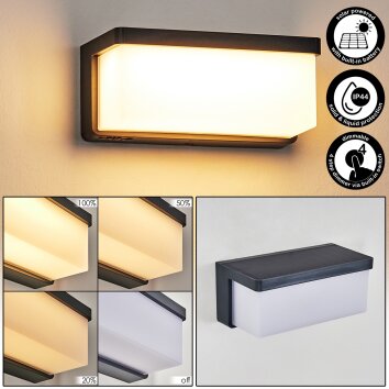 Rifbjerg Aplique de exterior, Apliques, Spot de pared LED Negro, 1 luz