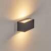 Brydebjerg Aplique de exterior, Lámpara Up & Down, Apliques LED Negro, 1 luz