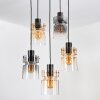 Hasvik Lámparas suspendidas, Lámparas colgantes Cromo, Negro, 5 luces