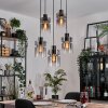 Hasvik Lámparas suspendidas, Lámparas colgantes Cromo, Negro, 5 luces