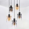 Hasvik Lámparas suspendidas, Lámparas colgantes Cromo, Negro, 5 luces