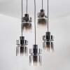 Hasvik Lámparas suspendidas, Lámparas colgantes Cromo, Negro, 5 luces