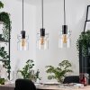 Hasvik Lámparas suspendidas, Lámparas colgantes Cromo, Negro, 3 luces