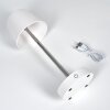 Amien Lámpara de mesa de exterior, Lámparas de mesa LED Plata, Blanca, 1 luz