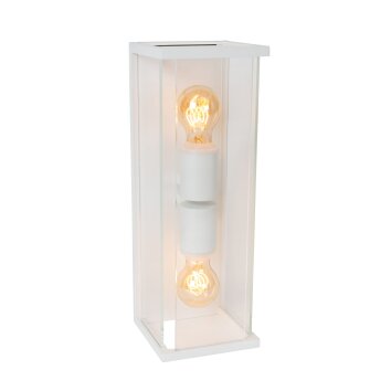 Lámparas Lucide CLAIRE Aplique de exterior Blanca, 2 luces