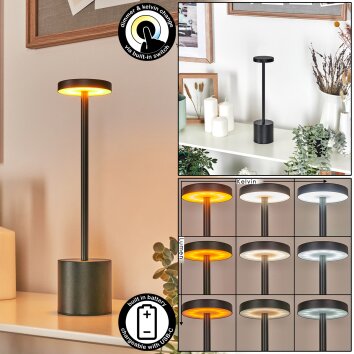 Parel Lámparas de escritorio, Lámparas de mesa LED Negro, 1 luz