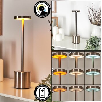 Parel Lámparas de escritorio, Lámparas de mesa LED Níquel-mate, 1 luz