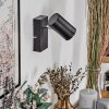 Gesteira Apliques, Spot de pared Negro, 1 luz