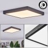 Finsrud Plafones, Panel LED Negro, 1 luz