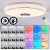 Cham Plafones LED Blanca, 1 luz, Mando a distancia, Cambia de color