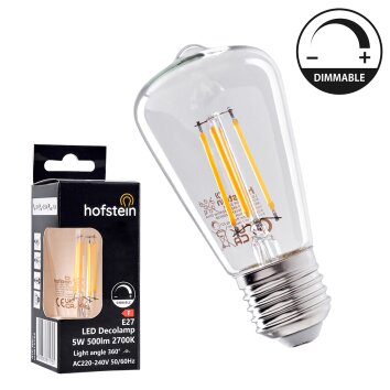 E27 LED 5 Watt blanco cálido regulable 500 Lumen