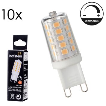 G9 LED 3.5 Watt blanco cálido regulable 330 Lumen