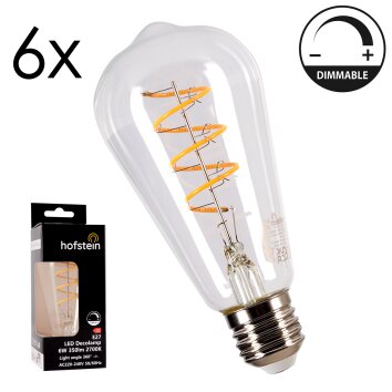 E27 LED 6 Watt blanco cálido regulable 350 Lumen