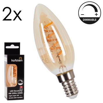 E14 LED 4 Watt blanco cálido regulable 220 Lumen