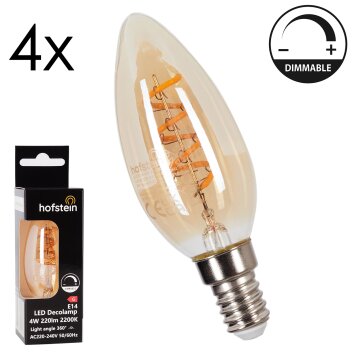 E14 LED 4 Watt blanco cálido regulable 220 Lumen