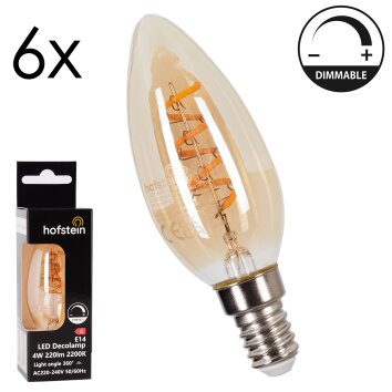 E14 LED 4 Watt blanco cálido regulable 220 Lumen