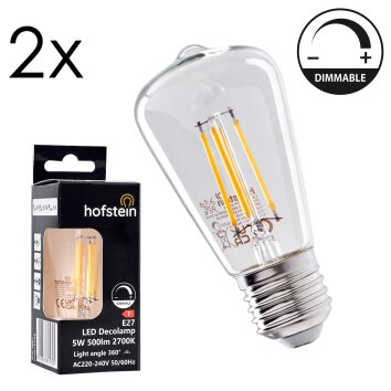 E27 LED 5 Watt blanco cálido regulable 500 Lumen