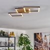 Bealo Plafones LED Color madera, Negro, 1 luz