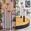 Koyoto Lámpara de pie 30 cm Madera oscura, Negro, 3 luces