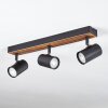 Gesteira Plafones, Spot techo Madera oscura, Negro, 3 luces