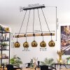 Koyoto Lámparas suspendidas, Luminarias esféricas, Lámparas colgantes Crudo, Negro, 5 luces