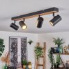 Gesteira Plafones, Lámparas suspendidas, Lámpara de pie Madera clara, Negro, 1 luz