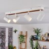 Gesteira Plafones, Lámparas suspendidas, Lámpara de pie Madera clara, Negro, 4 luces