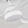 Follseland Ventilador de techo LED Blanca, 1 luz, Mando a distancia