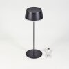 Romdrup Lámpara de mesa de exterior, Lámparas de mesa LED Negro, 1 luz