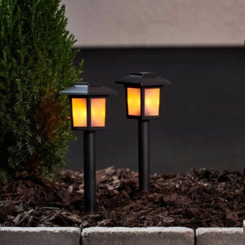 Eglo Z_SOLAR Poste de Jardín Set x 2 LED Negro, 2 luces