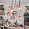 Koyoto Lámparas suspendidas, Luminarias esféricas, Lámparas colgantes Crudo, Negro, 8 luces