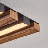 Tandragee Plafones LED Color madera, Negro, 1 luz, Mando a distancia