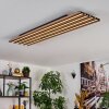 Tandragee Plafones LED Color madera, Negro, 1 luz, Mando a distancia