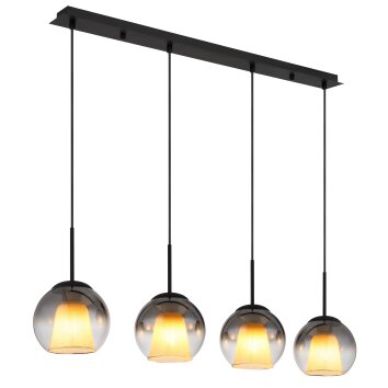 Lámparas Globo Lighting Barry Lámparas suspendidas Negro, 4 luces