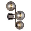 Lámparas Globo Lighting Conor Apliques Cromo, Negro, 3 luces