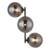 Lámparas Globo Lighting Conor Apliques Cromo, Negro, 3 luces