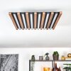 Tandragee Plafones, Panel LED Color madera, Negro, 1 luz