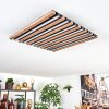 Tandragee Plafones, Panel LED Color madera, Negro, 1 luz