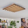 Tandragee Plafones, Panel LED Color madera, Negro, 1 luz