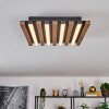 Tandragee Plafones, Panel LED Color madera, Negro, 1 luz