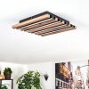 Tandragee Plafones, Panel LED Color madera, Negro, 1 luz